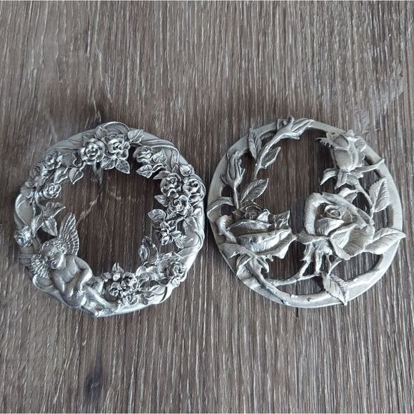 Vintage 1990-1993 Rawcliffe Pewter Potpourri Candle Jar Topper Lid Cover - Picture 1 of 6